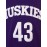 Men's #43 Embroidered Basketball Jersey - Breathable Polyester V-Neck Tank Top, Loose Fit Machine Washable for Training, Games & Casual Wear - Purple Sizes S-3XL, Athletic Clothing | Casual Sports Apparel | Durable Sportswear
