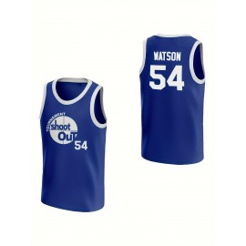 Tournament Shoot Out Basketball Jersey 54 Watson Basketball Tops Movie Jersey Blue S-3XL