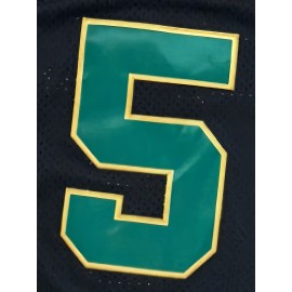 Men'S Basketball Shirt # 5-5 Black Basketball Sportswear Suitable For Training, Competition, Team Sports, Christmas, Halloween, Summer Party, Beach Party, Breathable Round Neck Embroidered Polyester Knitted Micro Elastic Loose Fabric S-XXXL