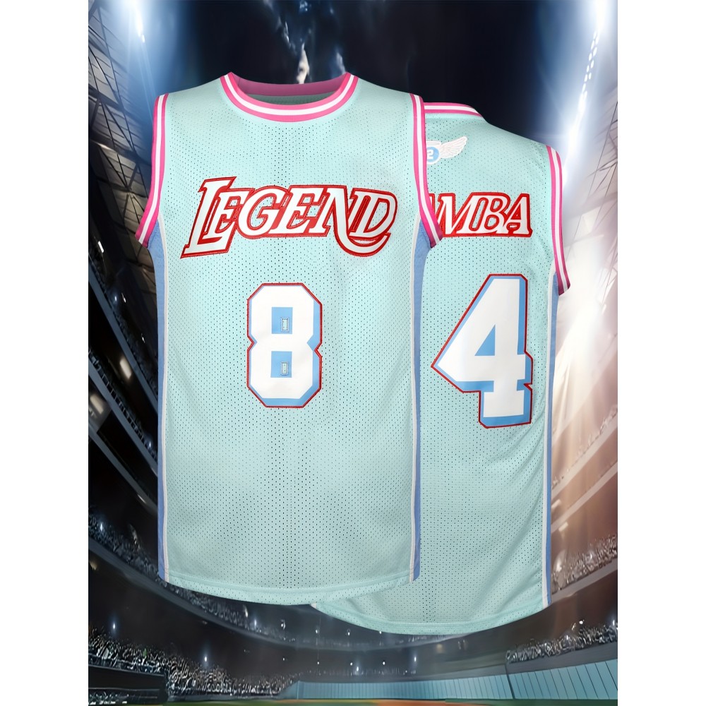 Men'S # 8-24 Day Blue Basketball Sweatshirt Round Neck S-3XL