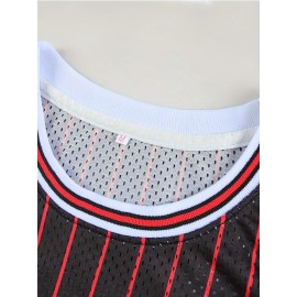 90's Retro Style Men Basketball Clothing, 23# Camouflage Fashion Trend Blockbuster Passion All Match Holiday Carnival