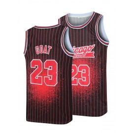 90's Retro Style Men Basketball Clothing, 23# Camouflage Fashion Trend Blockbuster Passion All Match Holiday Carnival