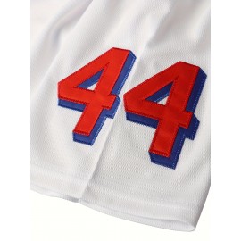 Men'S #44 Vintage Beers White Movie Baseball Jersey S-3XL