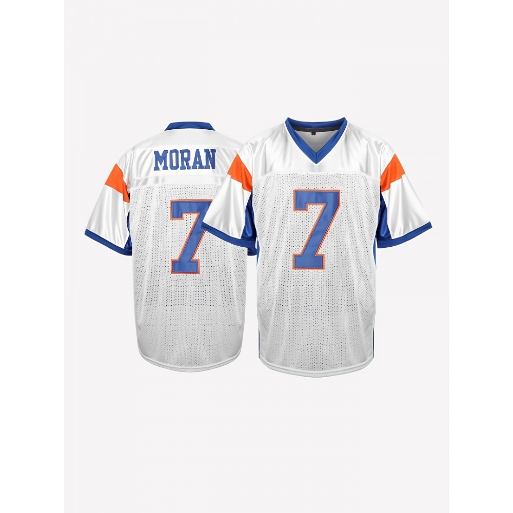 Men's Blue Mountain State #7 Football Jersey Alex Moran Classic Vintage Stitched Retro 90S Hip Hop Clothing for Party S-XXXL
