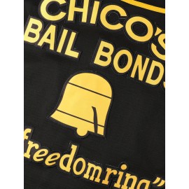 Bad News Bears #3 Tanner Boyle 1976 Movie Chico's Bail Bonds Embroidered Baseball Jersey - Vintage V-Neck Loose Fit Moisture-Wicking Breathable Button-Up Shirt for Sports, Halloween & Casual Wear (S-XXXL)