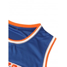 Men's #33 Embroidered Breathable Polyester Basketball Jersey - Sleeveless, Loose Fit for Casual & Team Sports, Perfect for Summer Outdoor Training