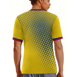 Professional Sports Fabric Women's Creative Graphic Print South American National Team Football Jersey T-Shirt, As Gifts For Sports Fans