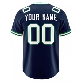 Custom Football Jersey Personalized with Team Name & Number - Women's Large Size Sports Shirt, Navy Blue & Red Color Scheme, Non-Stretch Fabric for Soccer, Team Uniforms, Gifts - Easy-Care Athletic Apparel, Sleeve Stripes, Detailing