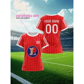 Custom-made large-sized football shirts for women, with custom names and numbers, breathable fabrics for sports, team events, and casual use