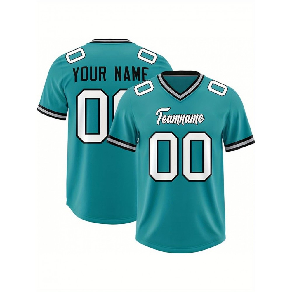 Custom Football Jersey Personalized with Team Name & Number - Women's Large Size Sports Shirt, Navy Blue & Red Color Scheme, Non-Stretch Fabric for Soccer, Team Uniforms, Gifts - Easy-Care Athletic Apparel, Sleeve Stripes, Detailing