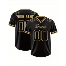 Custom Football Jersey Personalized with Team Name & Number - Women's Large Size Sports Shirt, Navy Blue & Red Color Scheme, Non-Stretch Fabric for Soccer, Team Uniforms, Gifts - Easy-Care Athletic Apparel, Sleeve Stripes, Detailing