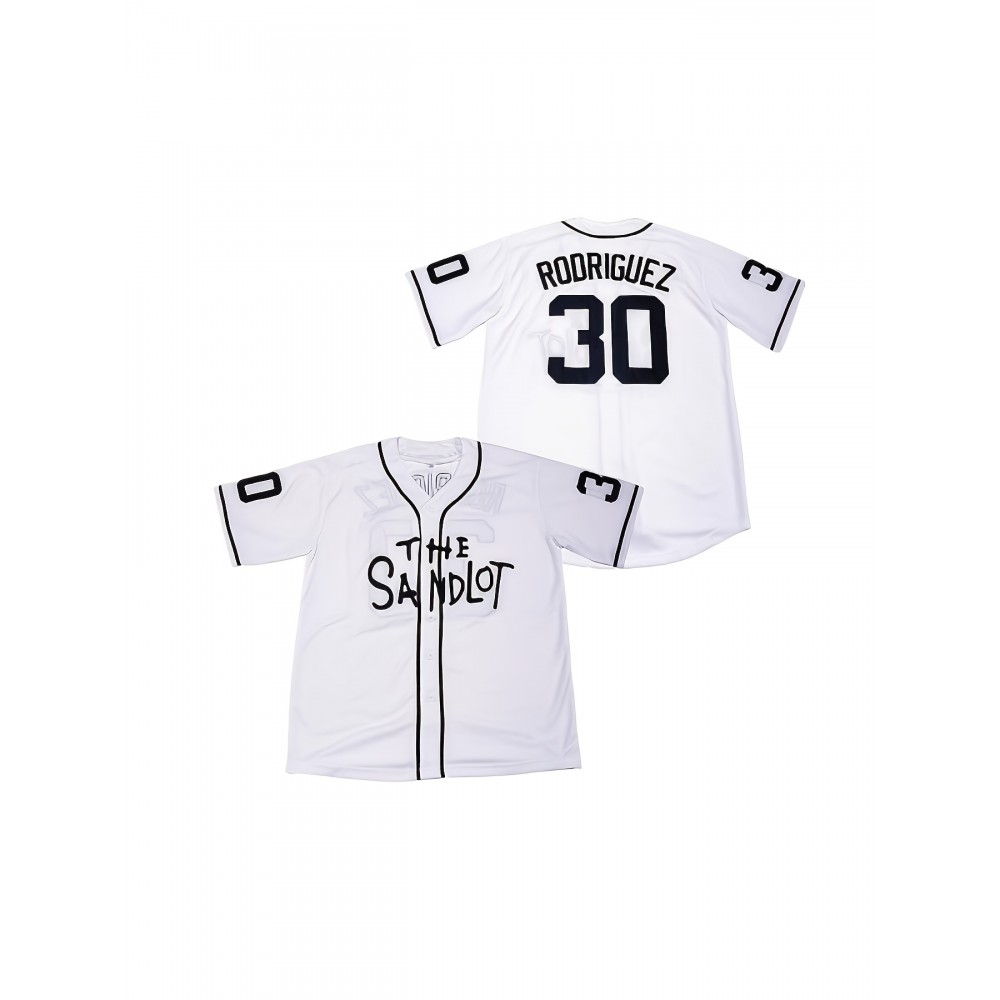 Youth #30 Sandlot Baseball Jersey Benny The Jet Rodriguez Alan Yeah-Yeah McClennan Michael Squints Jersey For Boys And Girls